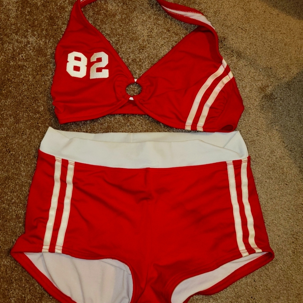 Red bathing suit